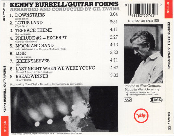 Kenny Burrell : Guitar Forms (CD, Album, RE, RM)