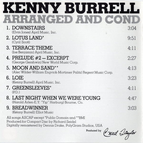 Kenny Burrell : Guitar Forms (CD, Album, RE, RM)