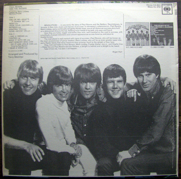 Paul Revere & The Raiders Featuring Mark Lindsay : Revolution! (LP, Album, Pit)