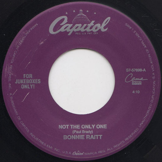 Bonnie Raitt : Not The Only One / All At Once (7", Single, Jukebox)