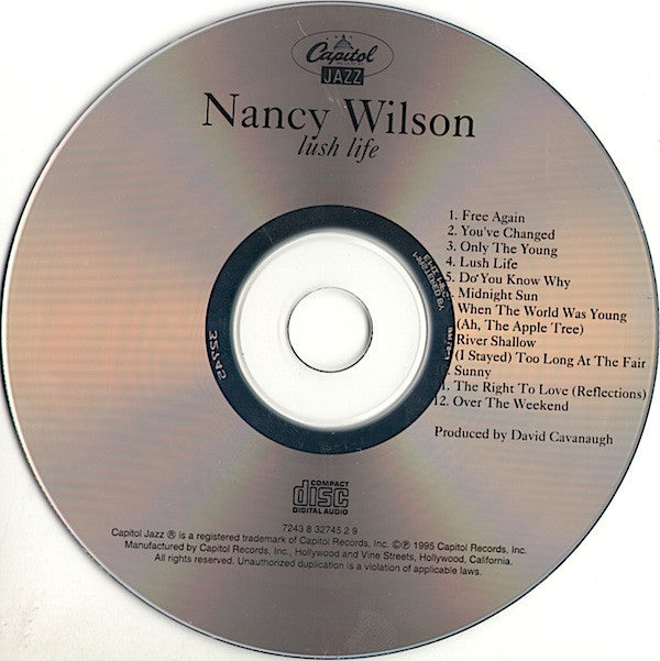Nancy Wilson : Lush Life (CD, Album, RE)