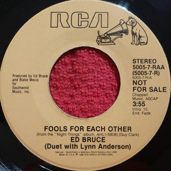 Ed Bruce : Fool's For Each Other (7", Promo)