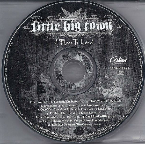 Little Big Town : A Place To Land (CD, Album, Club)