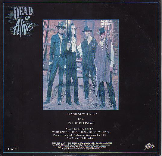 Dead Or Alive : Brand New Lover (7", Single, Car)