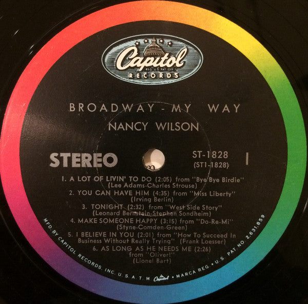 Nancy Wilson : Broadway - My Way (LP, Album, Scr)