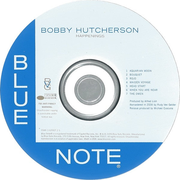 Bobby Hutcherson : Happenings (CD, Album, RE, RM)