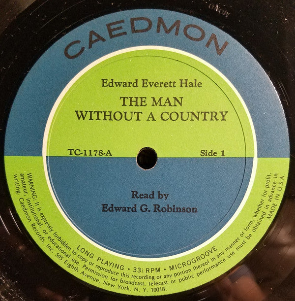Edward G. Robinson : The Man Without A Country (LP)