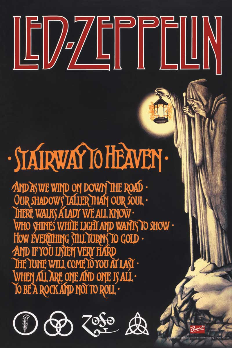 Led Zeppelin Stairway to Heaven Poster - 24" x 36"