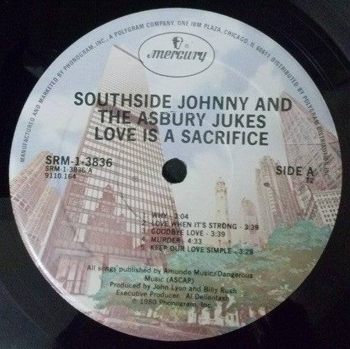 Southside Johnny & The Asbury Jukes : Love Is A Sacrifice (LP, Album, 72-)