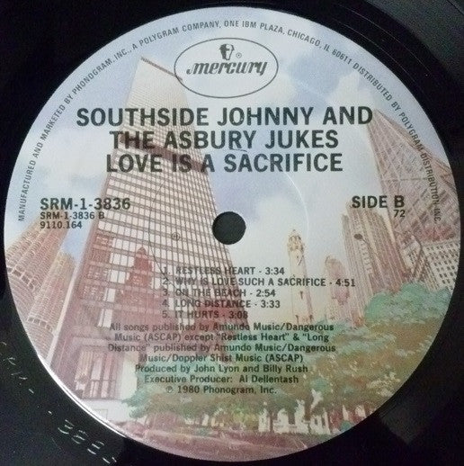 Southside Johnny & The Asbury Jukes : Love Is A Sacrifice (LP, Album, 72-)