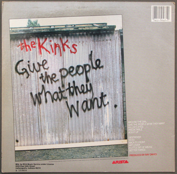 The Kinks : Give The People What They Want (LP, Album, Club, RCA)