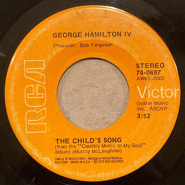 George Hamilton IV : The Child's Song (7", Single)