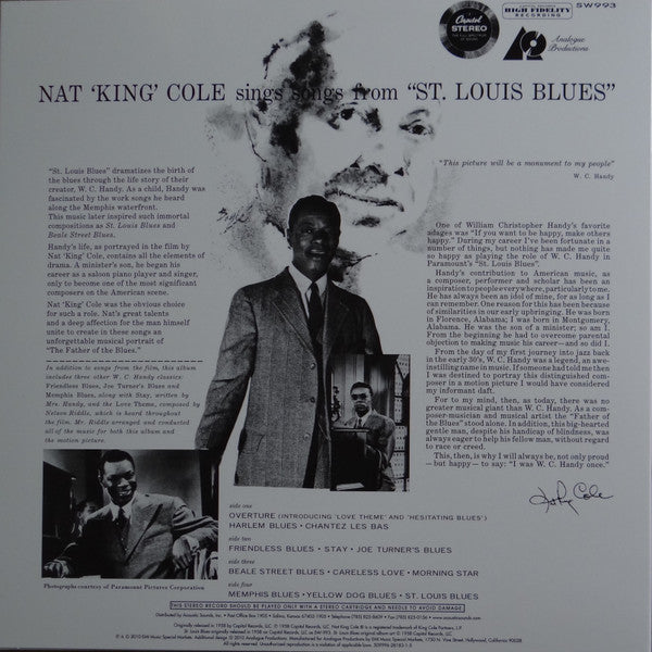 Nat 'King' Cole* : St. Louis Blues (2xLP, Album, RE, RM, 180)