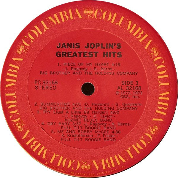 Janis Joplin : Janis Joplin's Greatest Hits (LP, Comp, RE, Pit)