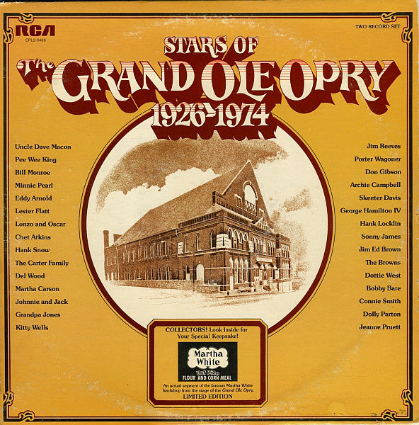 Various : Stars Of The Grand Ole Opry 1926-1974 (2xLP, Comp, Ltd, Ora)