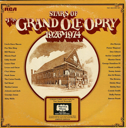 Various : Stars Of The Grand Ole Opry 1926-1974 (2xLP, Comp, Ltd, Ora)