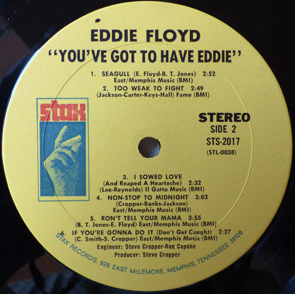 Eddie Floyd : You've Got To Have Eddie (LP, Album, Mon)
