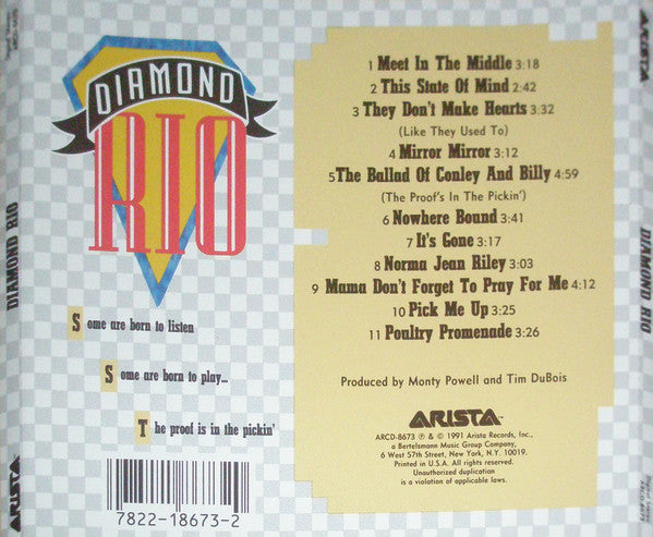Diamond Rio : Diamond Rio (CD, Album, Club)