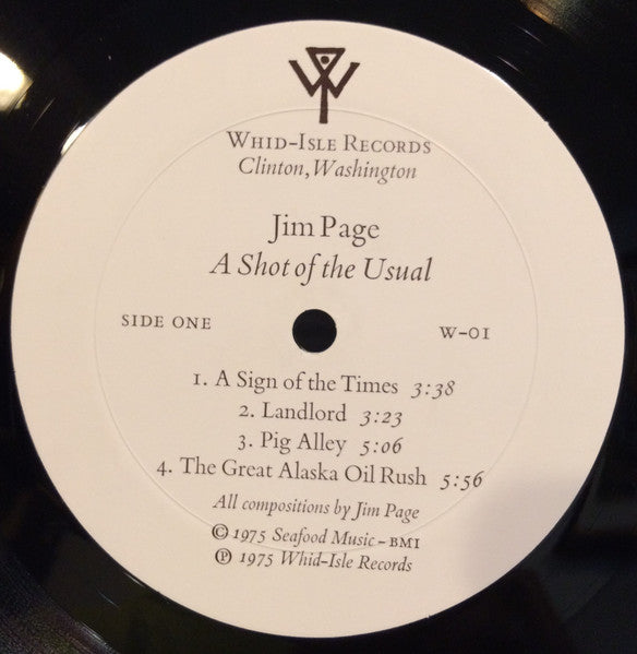 Jim Page : A Shot Of The Usual (LP, Album)