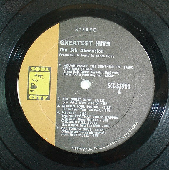 The 5th Dimension* : Greatest Hits (LP, Comp, Uni)