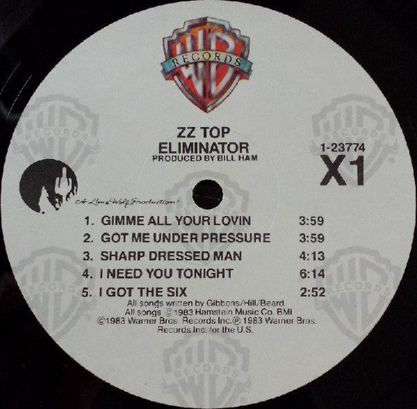 ZZ Top : Eliminator (LP, Album, RE, All)