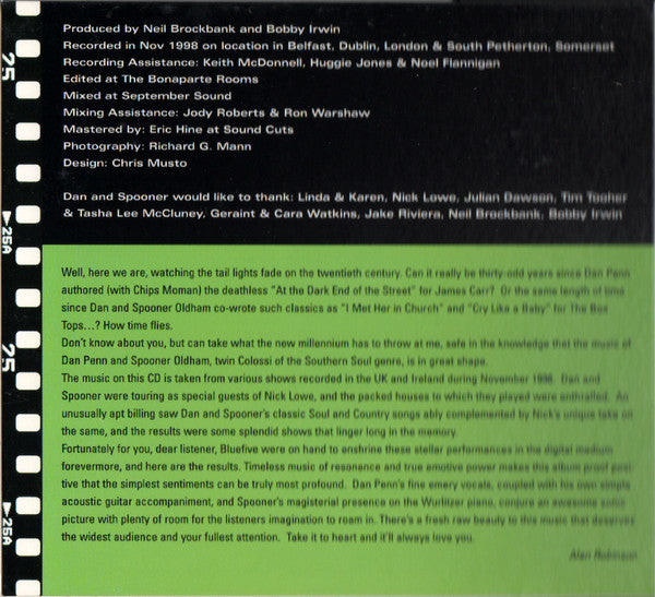 Dan Penn And Spooner Oldham : Moments From This Theatre (CD, Album)