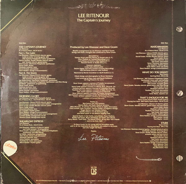 Lee Ritenour : The Captain's Journey (LP, Album, PRC)