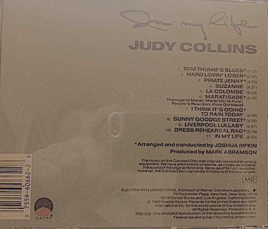 Judy Collins : In My Life (CD, Album, RE)