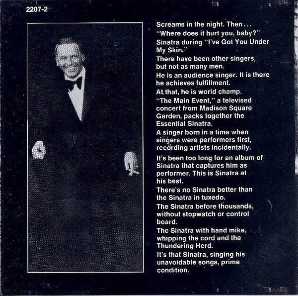 Frank Sinatra : The Main Event (Live) (CD, Album)