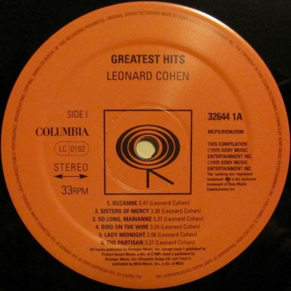 Leonard Cohen : Greatest Hits (LP, Comp, RE, 180)