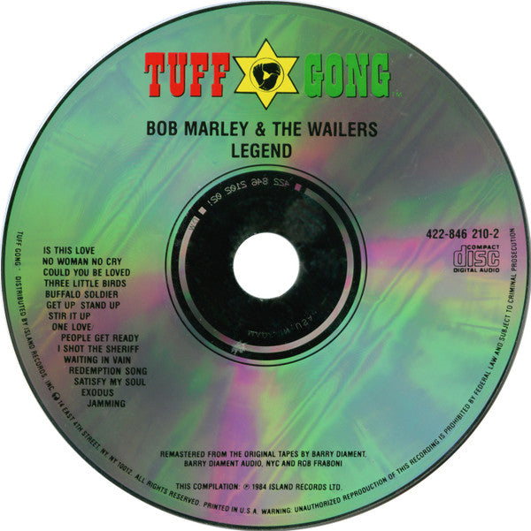 Bob Marley & The Wailers : Legend (The Best Of Bob Marley And The Wailers) (CD, Comp, RE, RM)