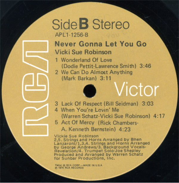 Vicki Sue Robinson : Never Gonna Let You Go (LP, Album)