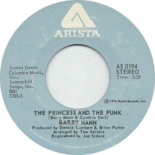 Barry Mann : The Princess And The Punk (7", Single)