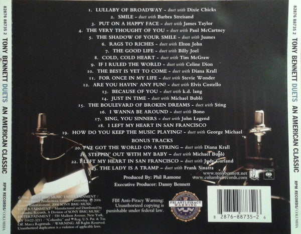 Tony Bennett : Duets: An American Classic (CD, Album, Tar)