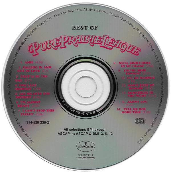 Pure Prairie League : Best Of Pure Prairie League (CD, Comp)