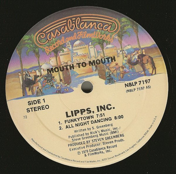 Lipps, Inc. : Mouth To Mouth (LP, Album, 72 )