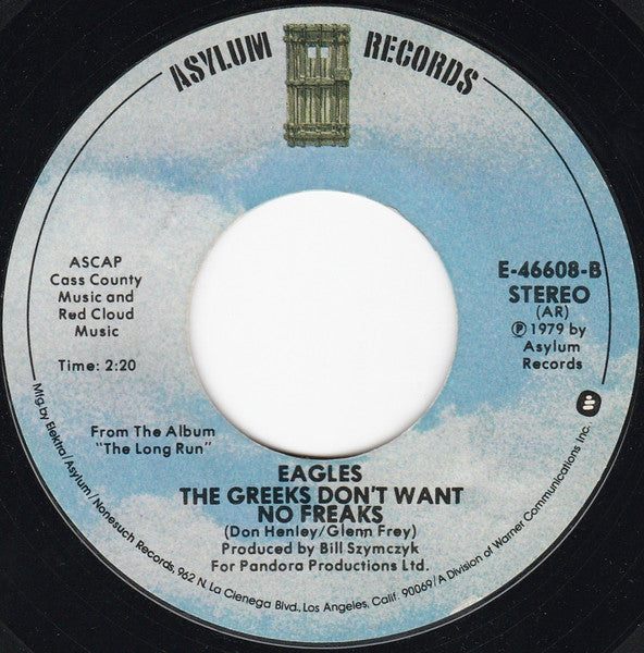 Eagles : I Can't Tell You Why (7", Single, Styrene, AR )