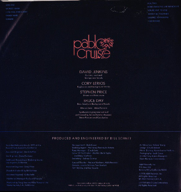Pablo Cruise : Worlds Away (LP, Album, Club)