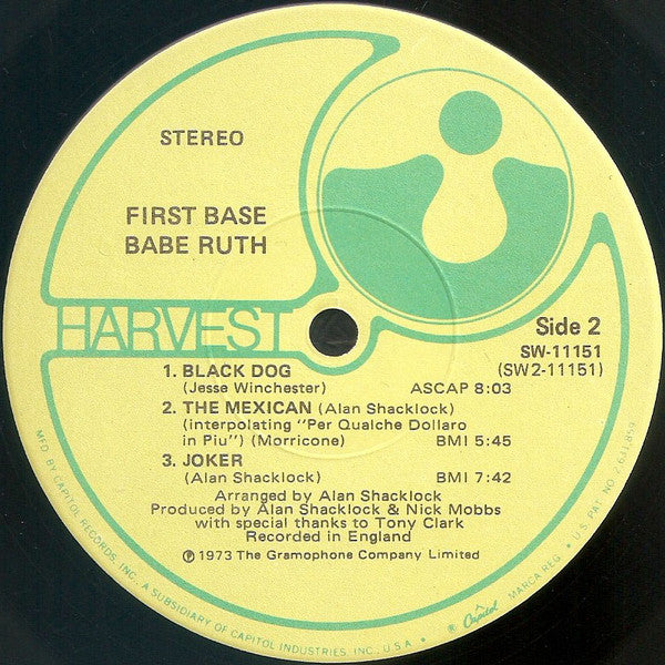 Babe Ruth : First Base (LP, Album, Jac)