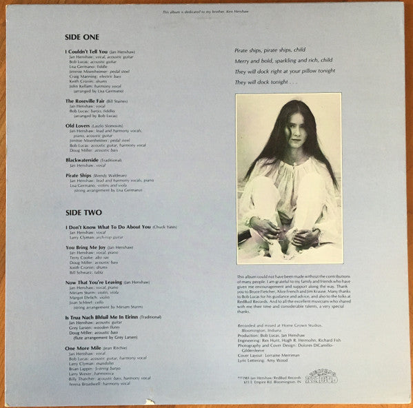 Jan Henshaw : Pirate Ships (LP, Album)