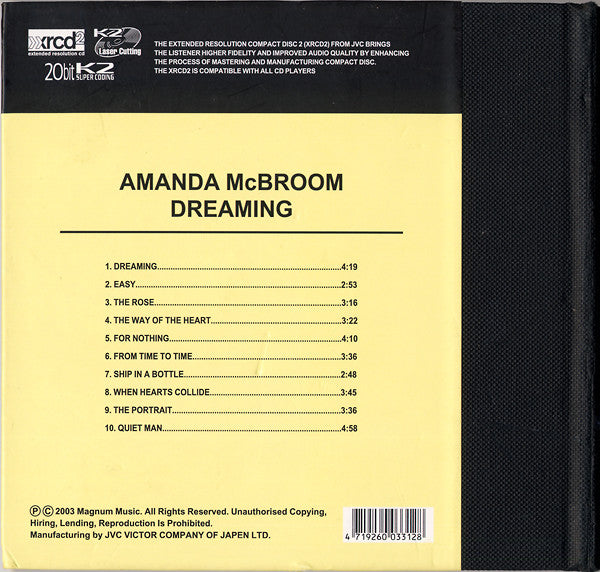 Amanda McBroom : Dreaming (XRCD, Album, RE, Dig)