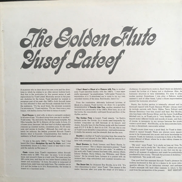 Yusef Lateef : The Golden Flute (LP, Album, RE)
