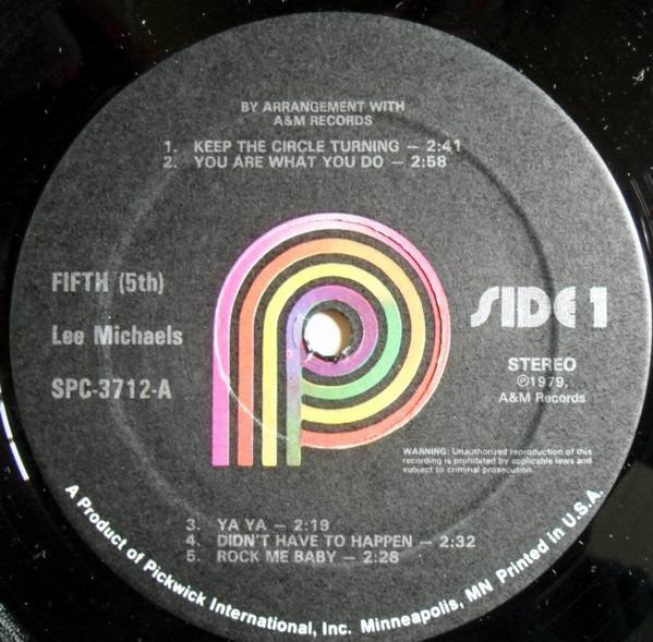Lee Michaels : 5th (LP, Album, RE, RM)
