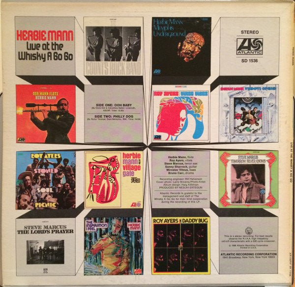 Herbie Mann : Live At The Whisky A Go Go (LP, Album)