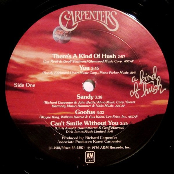 Carpenters : A Kind Of Hush (LP, Album, Ter)