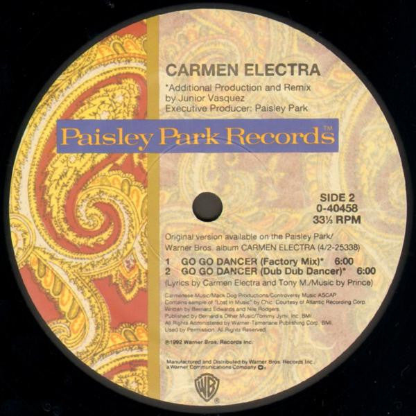 Carmen Electra : Go Go Dancer (12", Maxi)