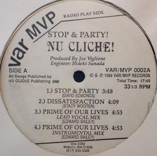 Nu Cliche! : Stop & Party! (12")