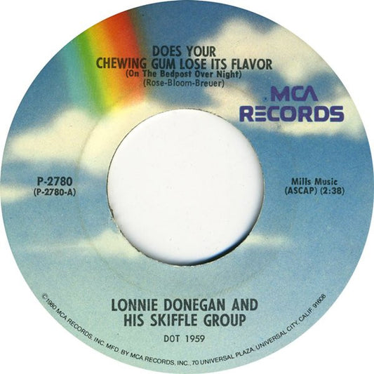 Lonnie Donegan And His Skiffle Group* / Mac And Katie Kisson* : Does Your Chewing Gum Lose Its Flavor (On The Bedpost Over Night?) / Chirpy Chirpy Cheep Cheep (7", Single)