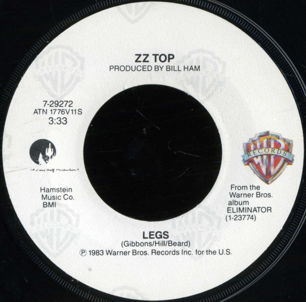 ZZ Top : Legs (7", Single, Win)