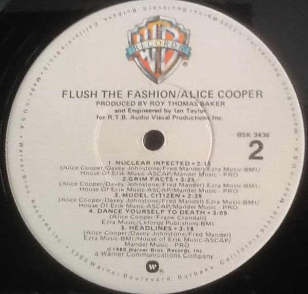 Alice Cooper (2) : Flush The Fashion (LP, Album,  Ja)